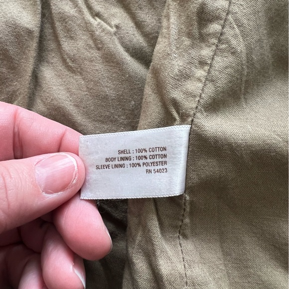 Old Navy 3X Double Breasted Army Green Waist Length Trench Coat - Picture 10 of 14